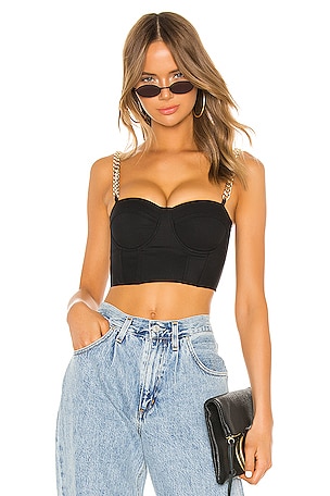 Raven Chain Strap Bustier superdown