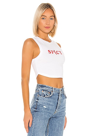 superdown Dulce Cropped Tee in White