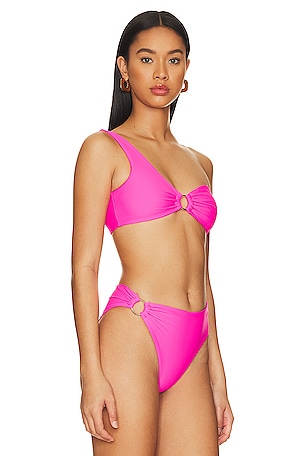 superdown Tyler Bikini Top in Fuchsia