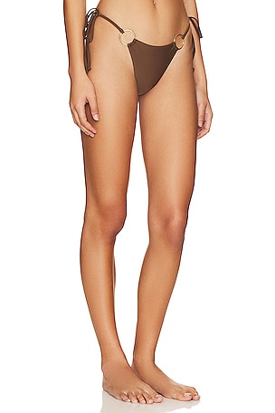 superdown Milada O Ring Bikini Bottom in Chocolate