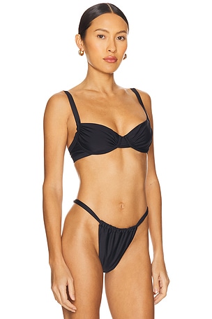superdown Chiara Bikini Top in Black