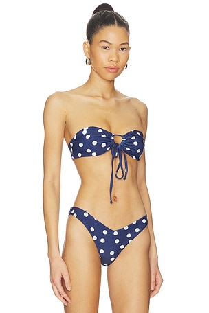 superdown Lucy Bikini Top in Navy,White