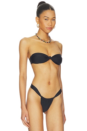 superdown Jennipher Bandeau Bikini Top in Black
