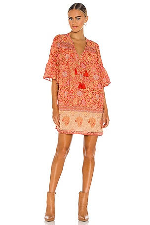 SPELL Love Story Flutter Tunic in Red Coral | REVOLVE