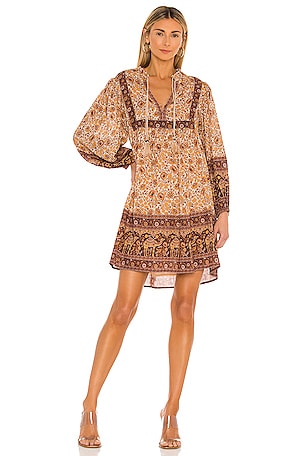 spell sundown boho dress Mini in Spice Black and White Striped Sort by Style- Vintage Inspired Perfect for adding a Color:Ivory/ivory