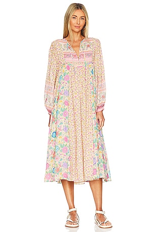 spell mossy patchwork boho dress Spell Dresses | Nwt Spell Mossy Patchwork Boho Dress Size L | Color: Pink | Size: L