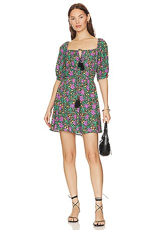 double take mini dress Double Take Lace Up Mini Dress