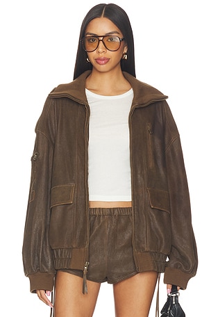 Fontaine Leather Bomber Jacket SPELL