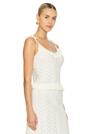 SPELL Lou Lou Knit Cami in White