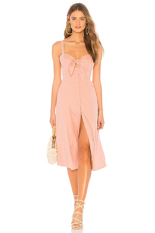 Splendid Dahlia Linen Slub Dress in Adobe Pink REVOLVE