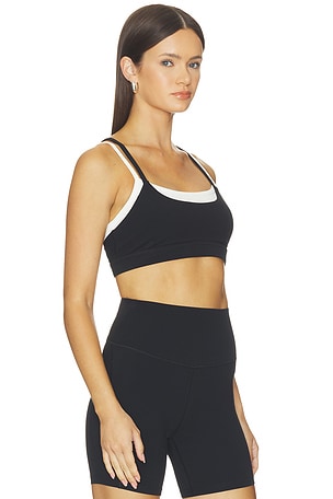 Splits59 Elliah Airweight Double Layer Bra in Black & White