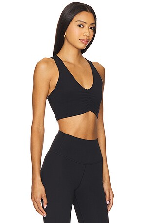 Splits59 Airweight Ruched Sports Bra in Black. Size XS. Also