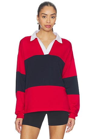 Katie Fleece Rugby Pullover Splits59