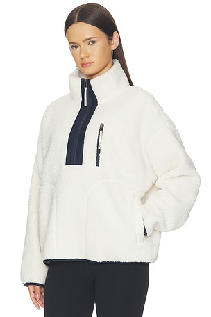 Splits59 Reese Half Zip Pullover in Cream