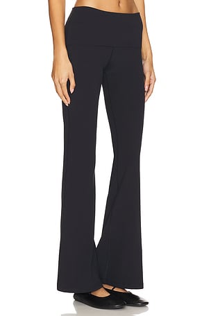 Splits59 Raquel Airweight Fold Over Flare 32 Pant in Black