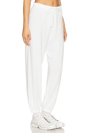 Splits59 Andie Oversized Fleece Sweat Pant in White