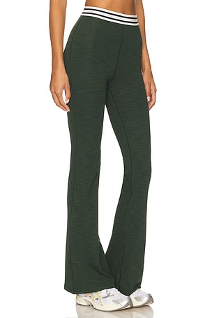Splits59 Raquel Active Rib Flare Legging in Dark Green