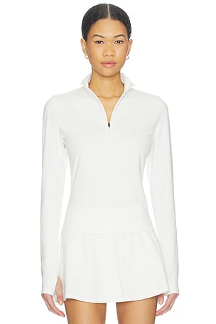 Stevie Active Rib Half Zip Waist Length Top Splits59