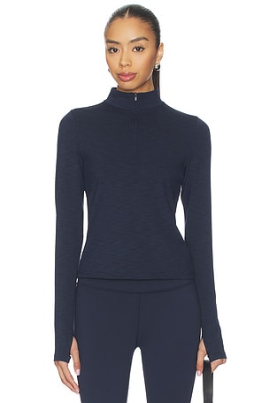 Stevie Active Rib Half Zip Waist Length Top Splits59