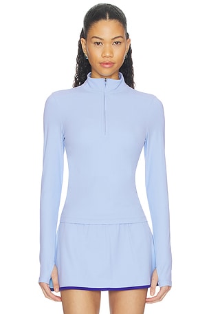 Tess Rigor Half Zip Waist Length Top Splits59