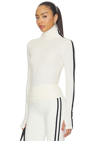 Jackson Rib Full Length Turtleneck Top Splits59