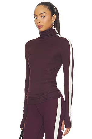 Jackson Rib Full Length Turtleneck Top Splits59