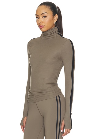 Jackson Rib Full Length Turtleneck Top Splits59