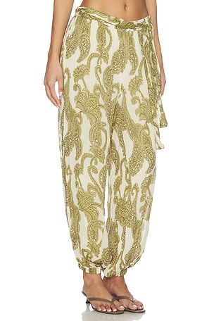 Scarlett Poppies PANTALON TIBET PAISLEY en Sauge