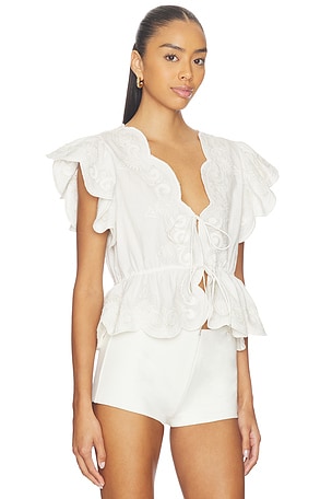 Scarlett Poppies Terrel Top in White