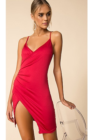 Faux Wrap Mini Dress
