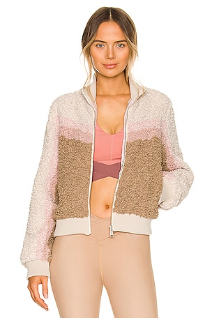 Sherpa Stripe Bomber Jacket