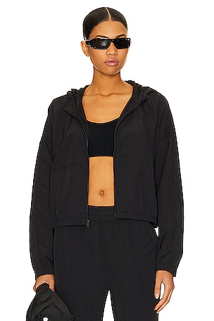 h:ours Blaine Cropped Puffer Jacket in Black