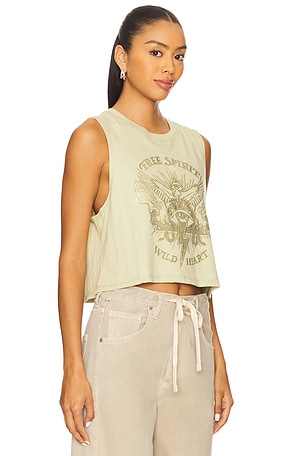 Spiritual Gangster Free Spirit Crawford Tank Top in Sage