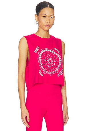 Spiritual Gangster Zodiac Energy Spirit Crop Tank in Pink
