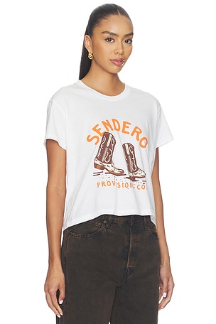 Sendero Provisions Co. High Stepper Boxy Tee in White. Size L. Also