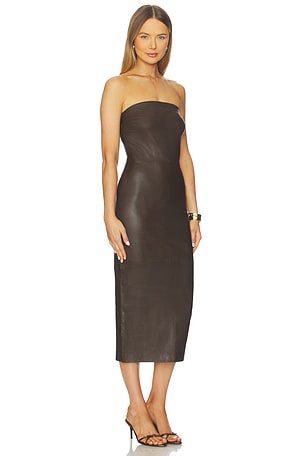 SPRWMN Tube Dress in Chocolate