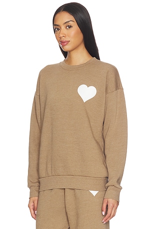 SPRWMN Heart Sweatshirt in Taupe