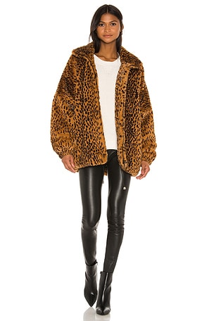 SPRWMN Oversized Faux Fur Jacket in Toffee | REVOLVE