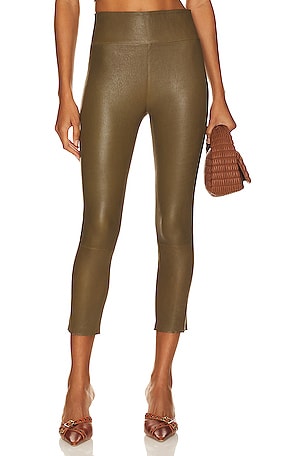 HATCH The Faux Leather Legging in Chocolate