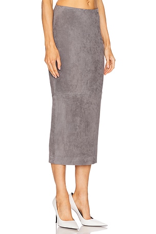 SPRWMN Tube Skirt in Grey. Size XS. Also