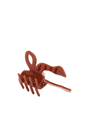 Hand-Painted Coquette Bow Claw Hair Clip Solar Eclipse