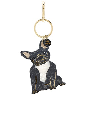 Solar Eclipse Hand-painted Bag Charm in Black