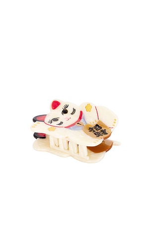 Hand-Painted Maneki-Neko Cat Claw Hair Clip Solar Eclipse