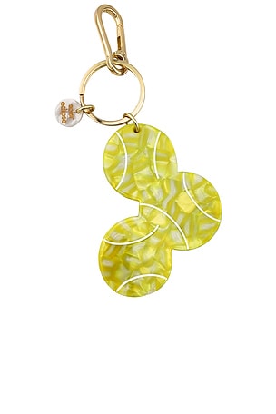 Hand-Painted Tennis Ball Bag Charm + Keychain Solar Eclipse