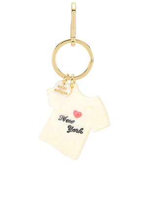 Hand-Painted NYC T-Shirt Bag Charm + Keychain Solar Eclipse