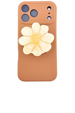 Solar Eclipse Hand-Painted Vintage Daisy Grip Charm in Lemon