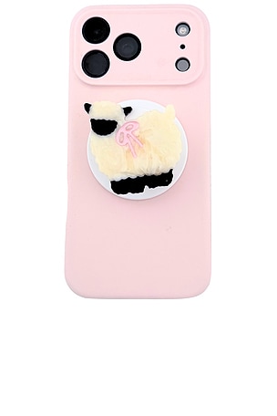 Solar Eclipse Hand-Painted Sheep Grip Charm in Cream