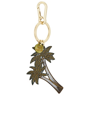 Hand-painted Palm Trees Bag Charm + Keychain Solar Eclipse