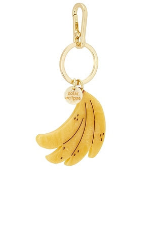 Hand-painted Banana Bag Charm + Keychain Solar Eclipse