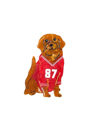 Hand-Painted Football Dog Claw Hair Clip Solar Eclipse